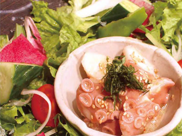 舞阪産水ダコと浜松高原野菜のサラダ